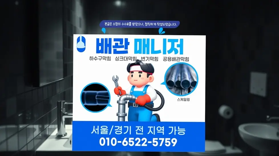 시흥 장곡동 빌라 하수구막힘 시공 현장 사진