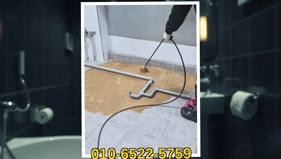 강북 송천동 긴급 하수구막힘 시공 현장 사진