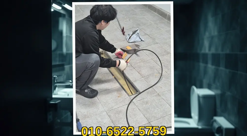 가산 가산동 하수구역류 시공 현장 사진