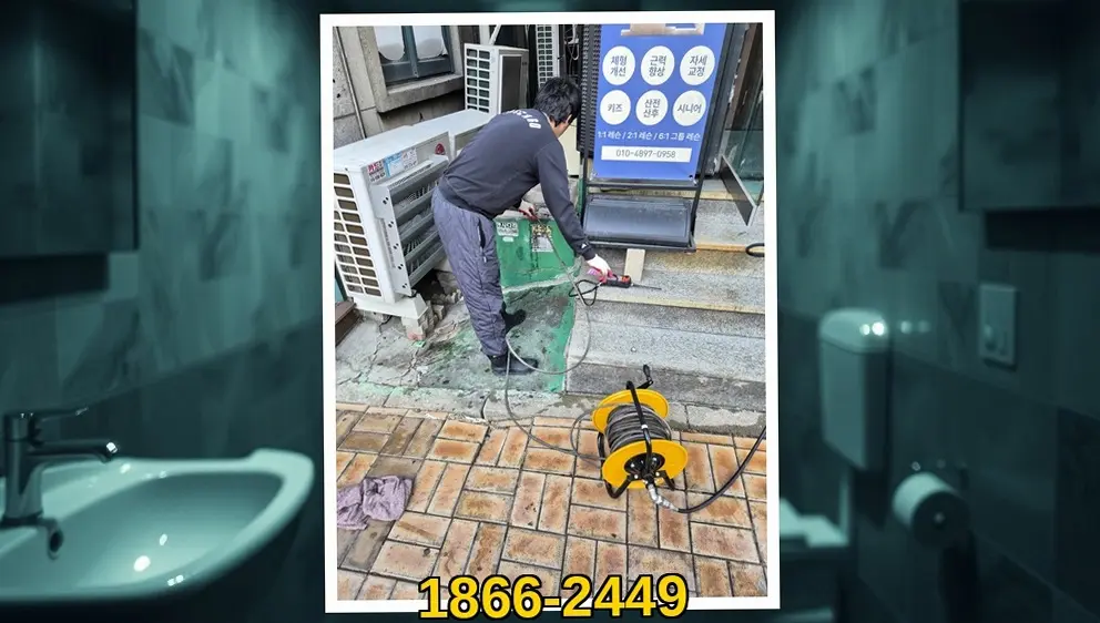 가산구동 24시간 하수구막힘 시공 현장 사진