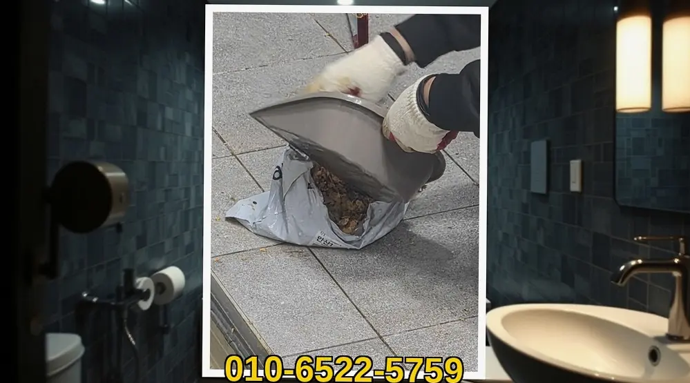 남동 하수구역류 시공 현장 사진