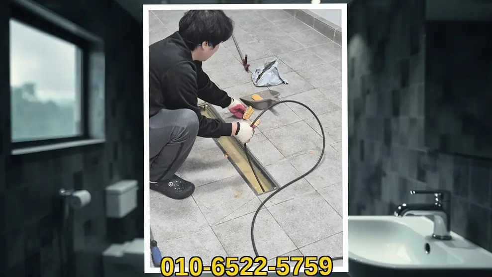 을지로동 하수구막힘수리 시공 현장 사진
